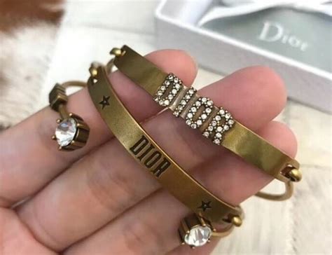 dior bangle gold|christian dior studded friendship bracelet.